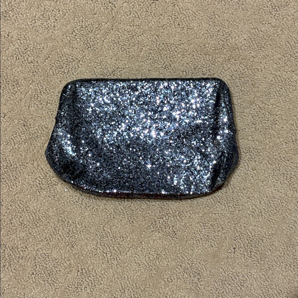 J. Crew Glittery Silver Clutch